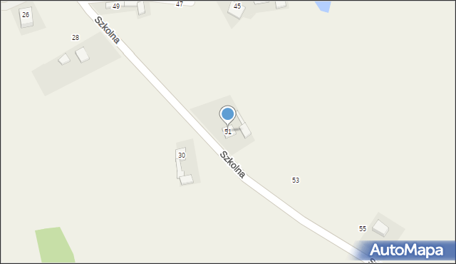Mzyki, Szkolna, 51, mapa Mzyki