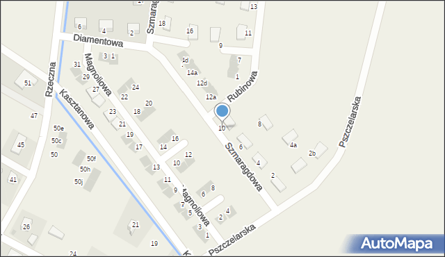 Nadolice Wielkie, Szmaragdowa, 10, mapa Nadolice Wielkie