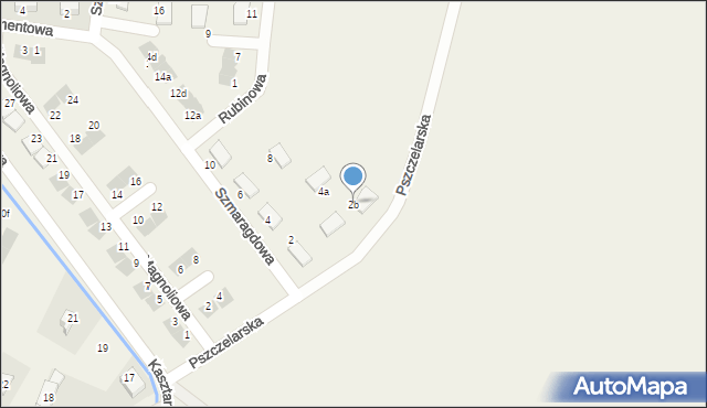 Nadolice Wielkie, Szmaragdowa, 2b, mapa Nadolice Wielkie