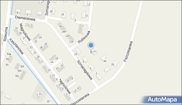 Nadolice Wielkie, Szmaragdowa, 8, mapa Nadolice Wielkie