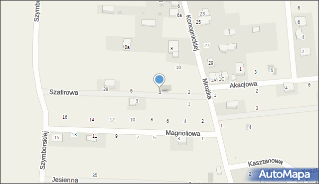 Nakło Śląskie, Szafirowa, 4, mapa Nakło Śląskie