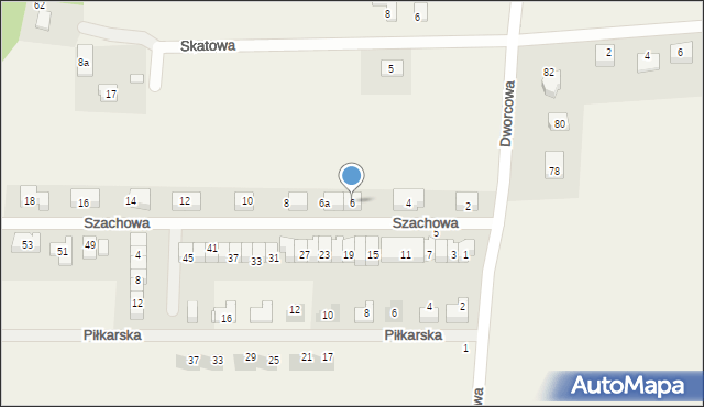 Nieborowice, Szachowa, 6, mapa Nieborowice