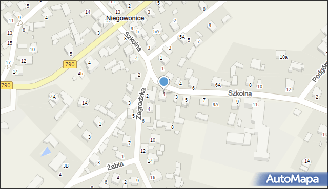 Niegowonice, Szkolna, 1, mapa Niegowonice