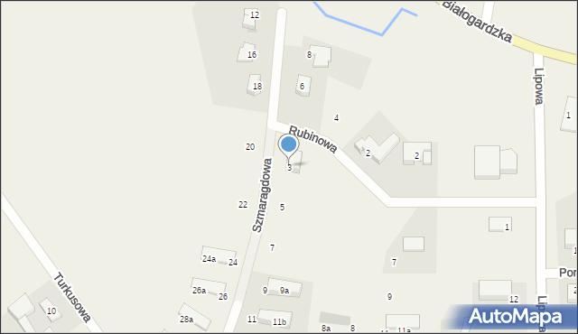 Niekanin, Szmaragdowa, 3, mapa Niekanin