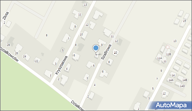 Niekłonice, Szafirowa, 7, mapa Niekłonice