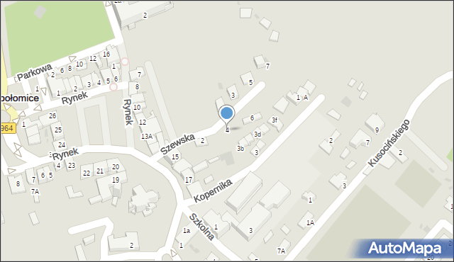 Niepołomice, Szewska, 4, mapa Niepołomice