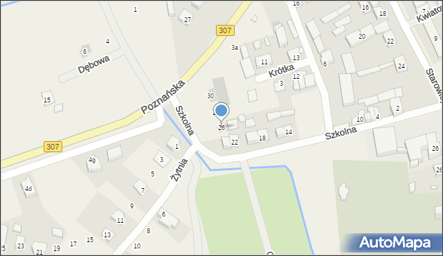 Niepruszewo, Szkolna, 26, mapa Niepruszewo