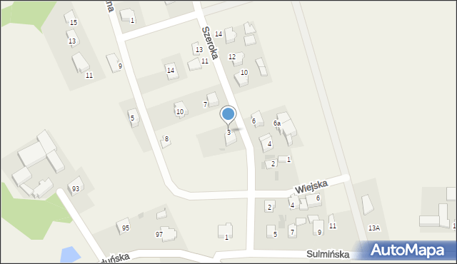 Niestępowo, Szeroka, 3, mapa Niestępowo