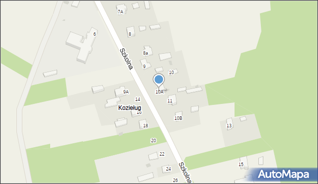 Nieświń, Szkolna, 10A, mapa Nieświń