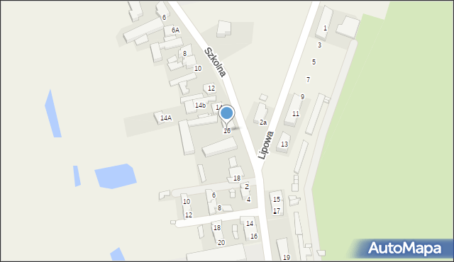Nochowo, Szkolna, 16, mapa Nochowo