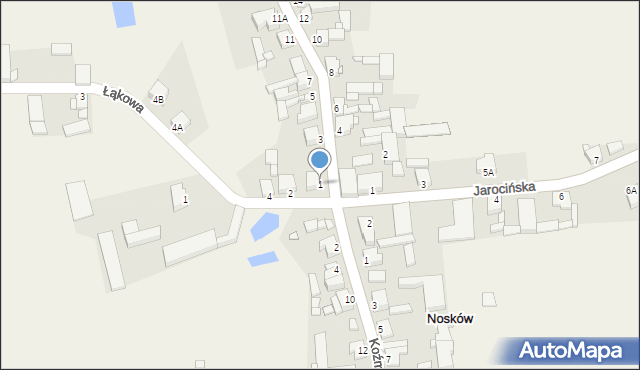 Nosków, Szkolna, 1, mapa Nosków