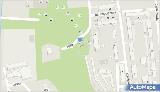 Nowa Dęba, Szkolna, 9, mapa Nowa Dęba