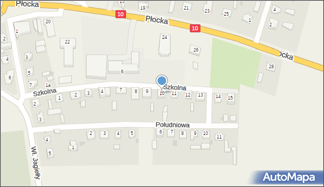 Nowa Góra, Szkolna, 10, mapa Nowa Góra