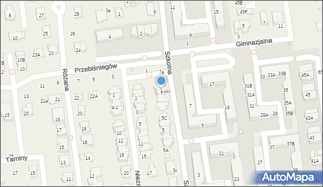 Nowa Iwiczna, Szkolna, 7, mapa Nowa Iwiczna