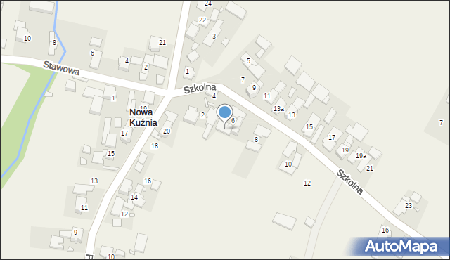 Nowa Kuźnia, Szkolna, 6A, mapa Nowa Kuźnia