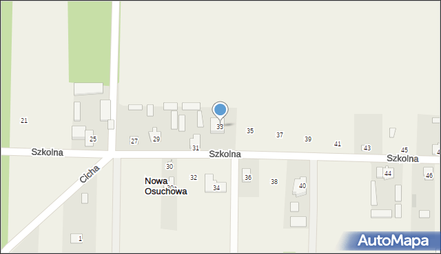 Nowa Osuchowa, Szkolna, 33, mapa Nowa Osuchowa