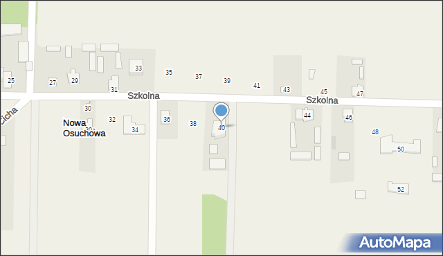 Nowa Osuchowa, Szkolna, 40, mapa Nowa Osuchowa