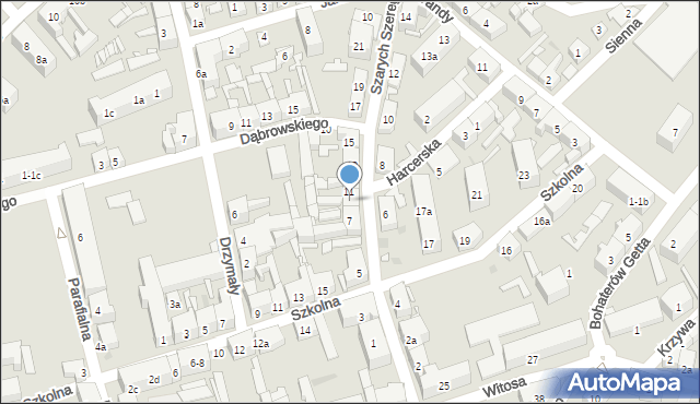 Nowa Sól, Szarych Szeregów, 9, mapa Nowa Sól