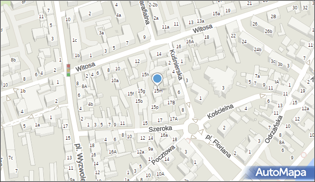 Nowa Sól, Szeroka, 15m, mapa Nowa Sól