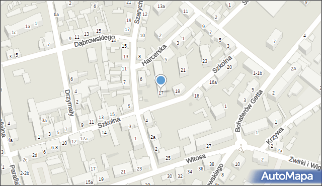 Nowa Sól, Szkolna, 17, mapa Nowa Sól