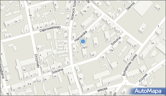 Nowa Sól, Szkolna, 17a, mapa Nowa Sól