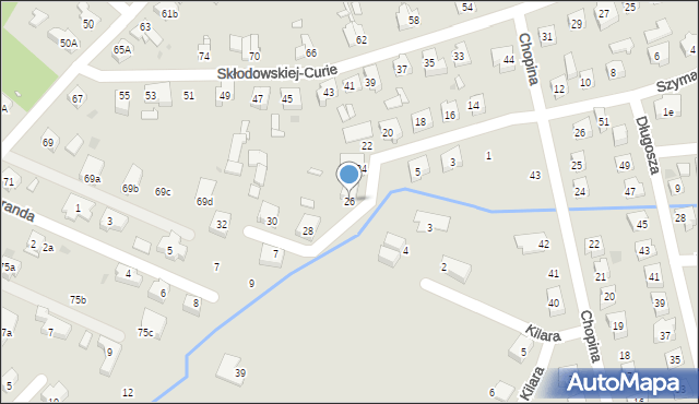 Nowa Sól, Szymanowskiego Karola, 26, mapa Nowa Sól