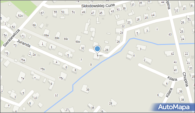 Nowa Sól, Szymanowskiego Karola, 7, mapa Nowa Sól