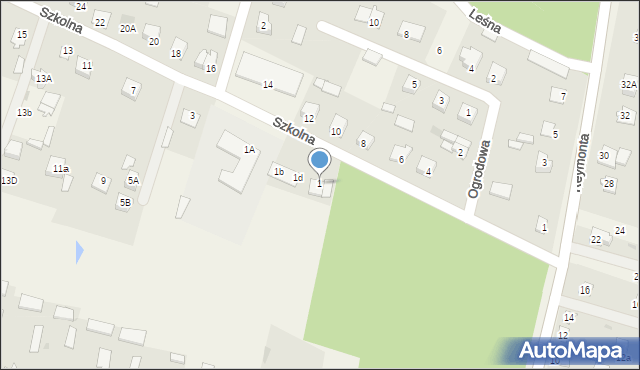 Nowa Wieś, Szkolna, 1, mapa Nowa Wieś