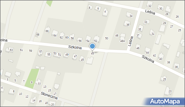 Nowa Wieś, Szkolna, 43, mapa Nowa Wieś