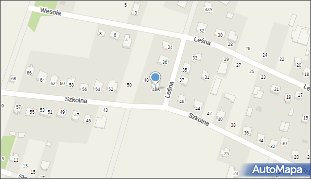 Nowa Wieś, Szkolna, 48A, mapa Nowa Wieś