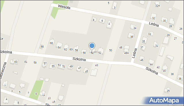Nowa Wieś, Szkolna, 54, mapa Nowa Wieś