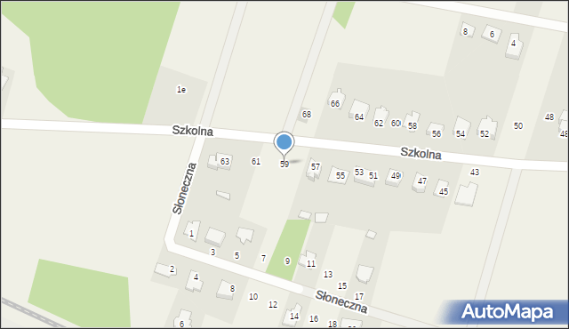 Nowa Wieś, Szkolna, 59, mapa Nowa Wieś
