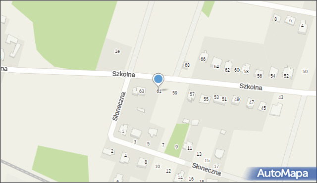 Nowa Wieś, Szkolna, 61, mapa Nowa Wieś
