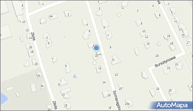 Nowa Wieś, Szmaragdowa, 10, mapa Nowa Wieś