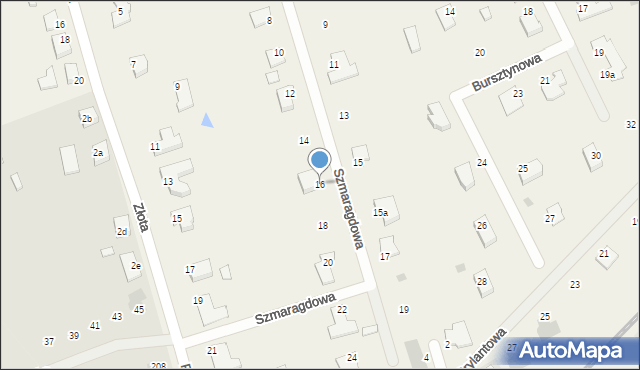 Nowa Wieś, Szmaragdowa, 16, mapa Nowa Wieś