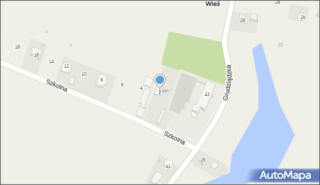 Nowa Wieś, Szkolna, 2, mapa Nowa Wieś
