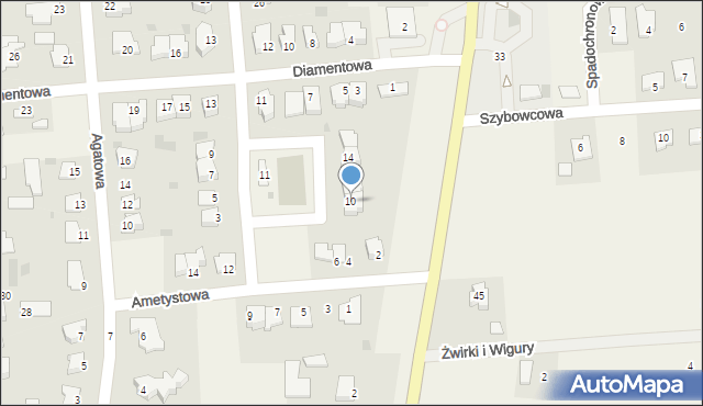 Nowa Wieś, Szafirowa, 10, mapa Nowa Wieś