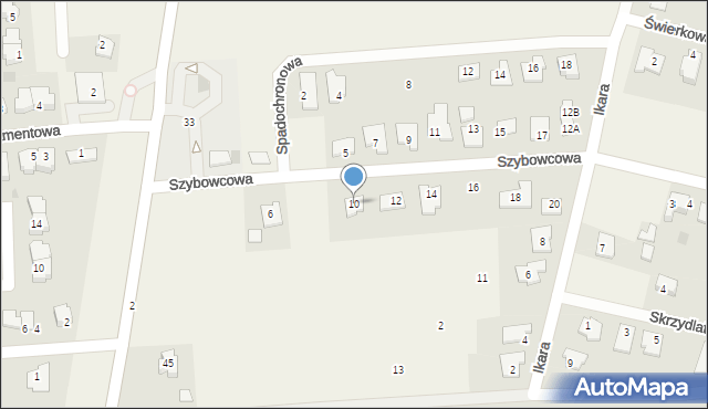 Nowa Wieś, Szybowcowa, 10, mapa Nowa Wieś