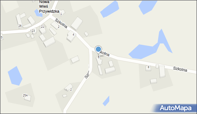 Nowa Wieś Przywidzka, Szkolna, 6, mapa Nowa Wieś Przywidzka