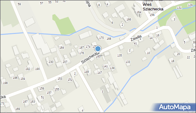 Nowa Wieś Szlachecka, Szlachecka, 143, mapa Nowa Wieś Szlachecka