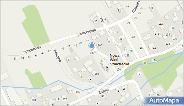 Nowa Wieś Szlachecka, Szlachecka, 162, mapa Nowa Wieś Szlachecka