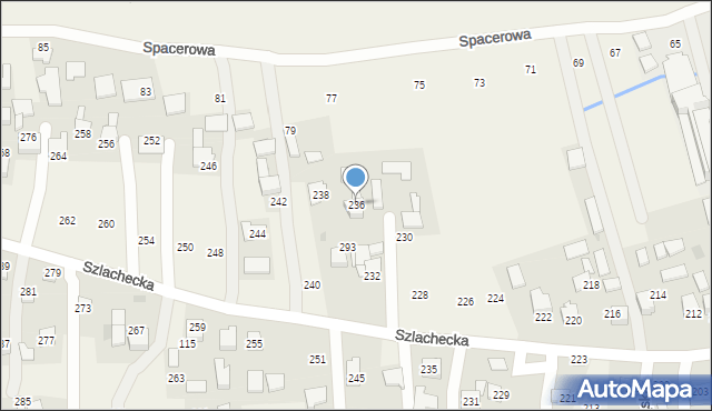 Nowa Wieś Szlachecka, Szlachecka, 236, mapa Nowa Wieś Szlachecka