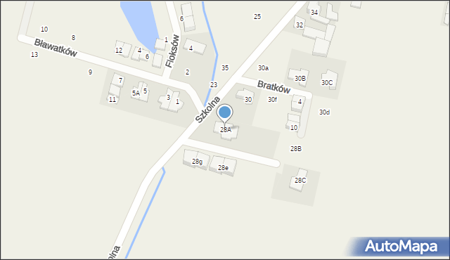 Nowa Wola, Szkolna, 28A, mapa Nowa Wola