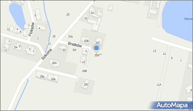 Nowa Wola, Szkolna, 30d, mapa Nowa Wola