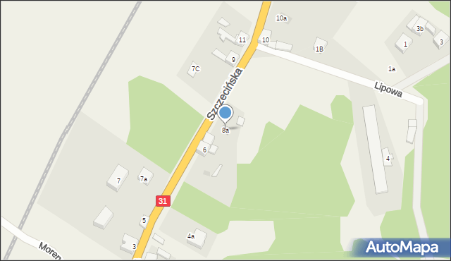 Nowe Brynki, Szczecińska, 8a, mapa Nowe Brynki