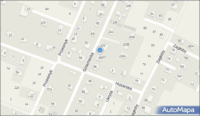 Nowe Gulczewo, Szlachecka, 100, mapa Nowe Gulczewo