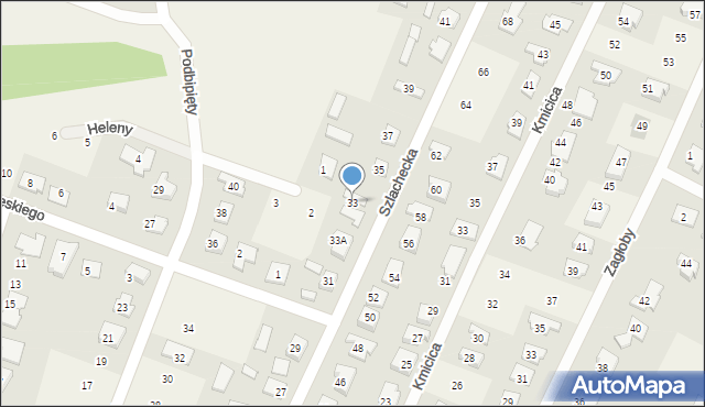 Nowe Gulczewo, Szlachecka, 33, mapa Nowe Gulczewo