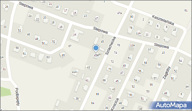 Nowe Gulczewo, Szlachecka, 43A, mapa Nowe Gulczewo