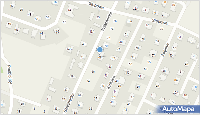 Nowe Gulczewo, Szlachecka, 68, mapa Nowe Gulczewo