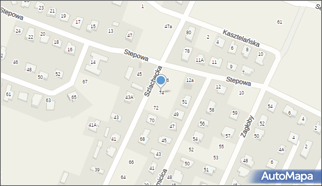 Nowe Gulczewo, Szlachecka, 74, mapa Nowe Gulczewo